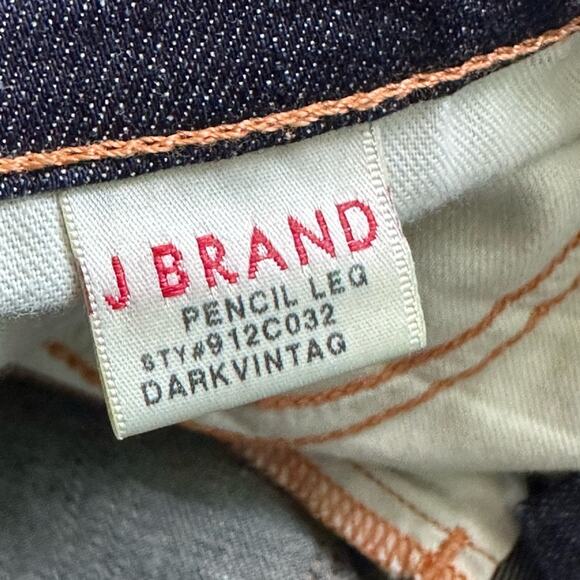 Dark Wash Skinny Jeans Size 26 J Brand Pencil Leg Style Low rise - Picture 4 of 8
